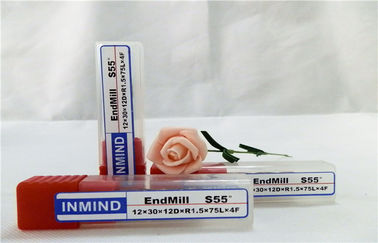 پخ رسیدن به بلند شعاع گوشه پایان میل 4 فلوت جامد کاربید برش ابزار، HRC50