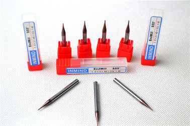 دو فلوت HRC60 میکرو پایان میلز میکرو اندازه HRC55 برش، 0.3mm تا 0.9mm
