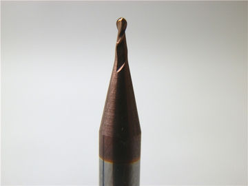 سفارشی کاربید جامد میکرو پایان میلز TIALN پوشش داده شده توپ 0.3um بینی Endmill