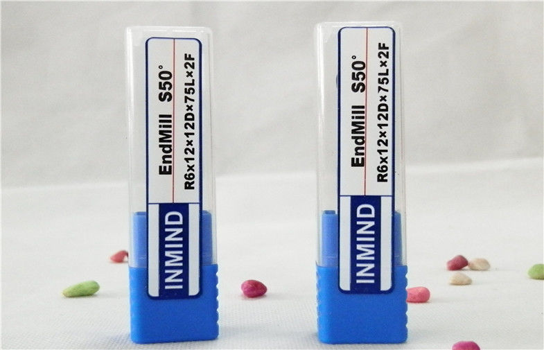 HRC50 کاربید توپ بینی پایان میل به Mirco دانه برش ابزار Endmill سنگزنی به تکمیل