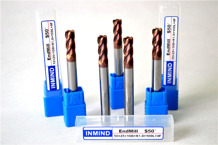فوق العاده طولانی CNC شعاع گوشه پایان میل 4 فلوت جامد کاربید برش ابزار